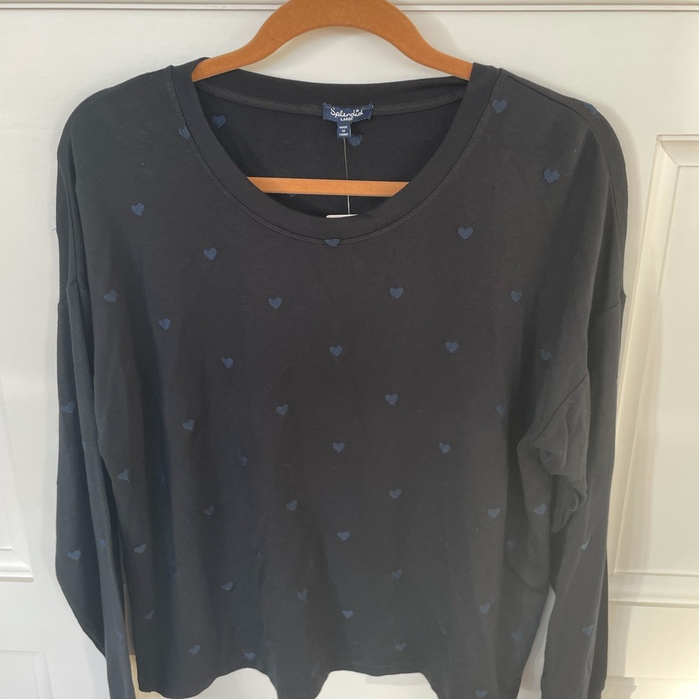 Splendid sweater with mini hearts